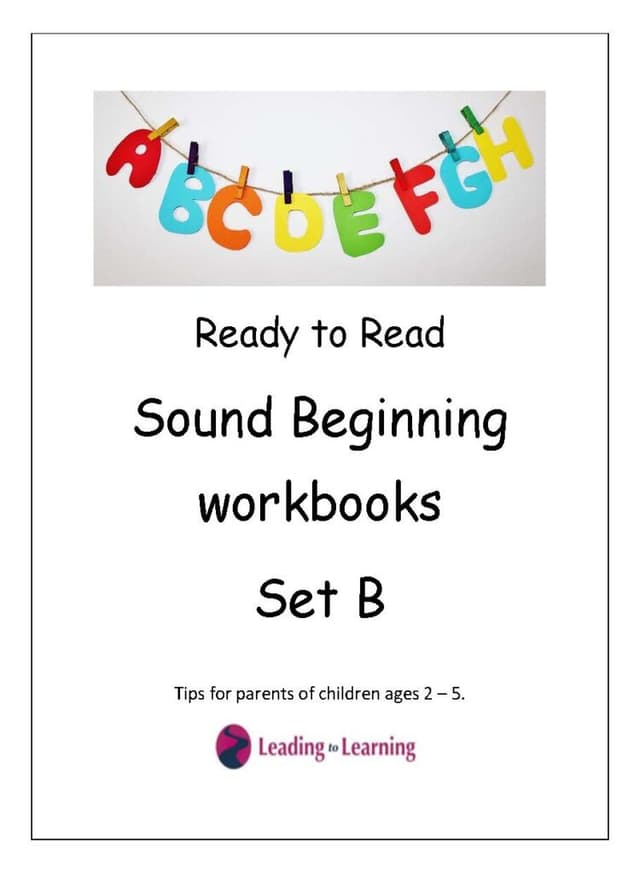 Ready to Read Sound Beginning workbook Set B