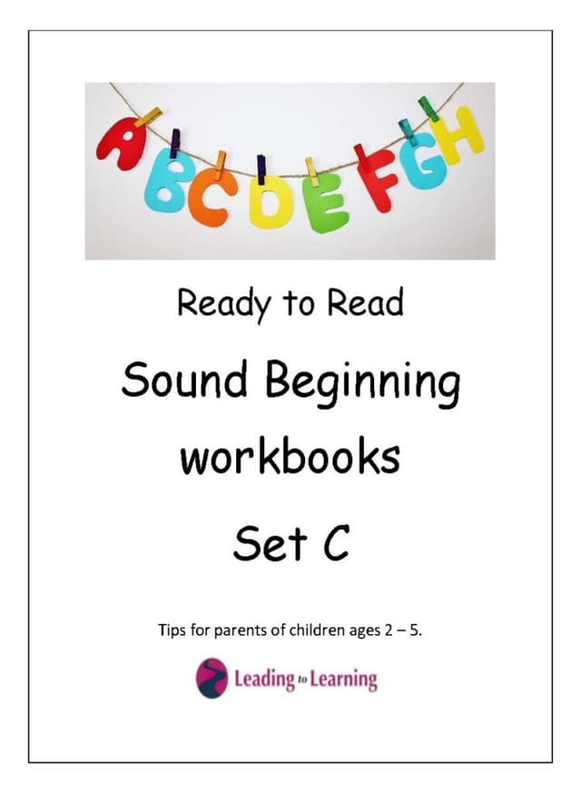 Ready to Read Sound Beginning workbook Set C