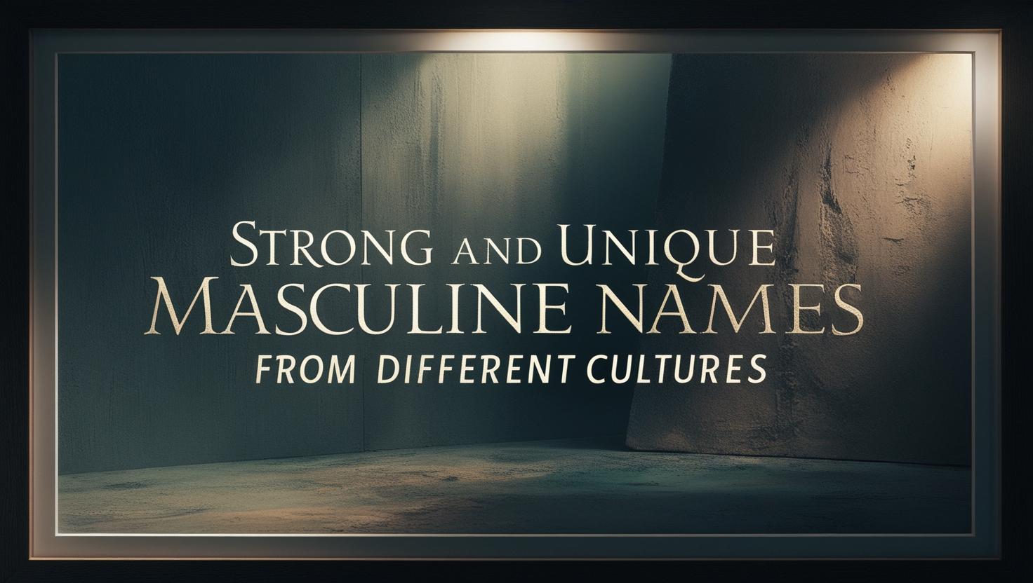 Unique Masculine Names from Different Cultures